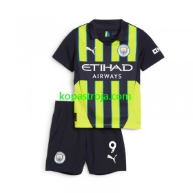 Billiga Fotbollströjor Manchester City Haaland 9 Barn Borta tröja 2024/25 Kortärmad